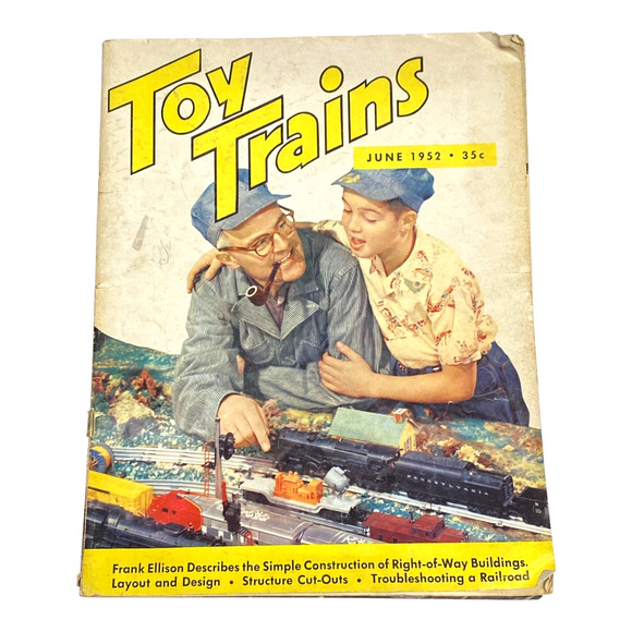 Toy Trains 1952 June Herb Mott Cover and Oct Frank Ellison Layout Magazines A988 - Picture 2 of 8